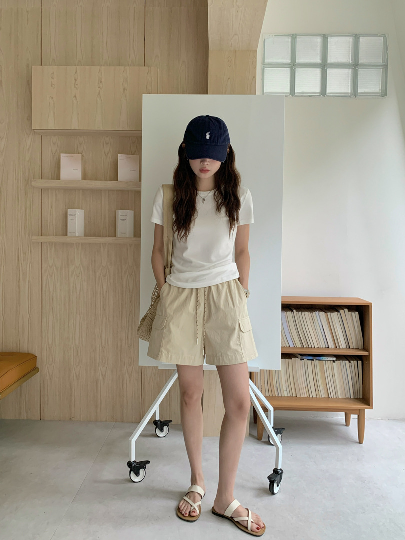 GAGD Japanese-style casual workwear shorts for women, Korean high-waisted loose, slimming, tight-waisted wide-leg shorts pic 25