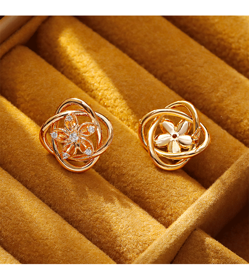 Hyacinth temperamento moda simple pendientes ajardinado delicado incrustado zirconia commuter múltiples orejeras diseño de nicho sentido orejeras para mujeres pic 5