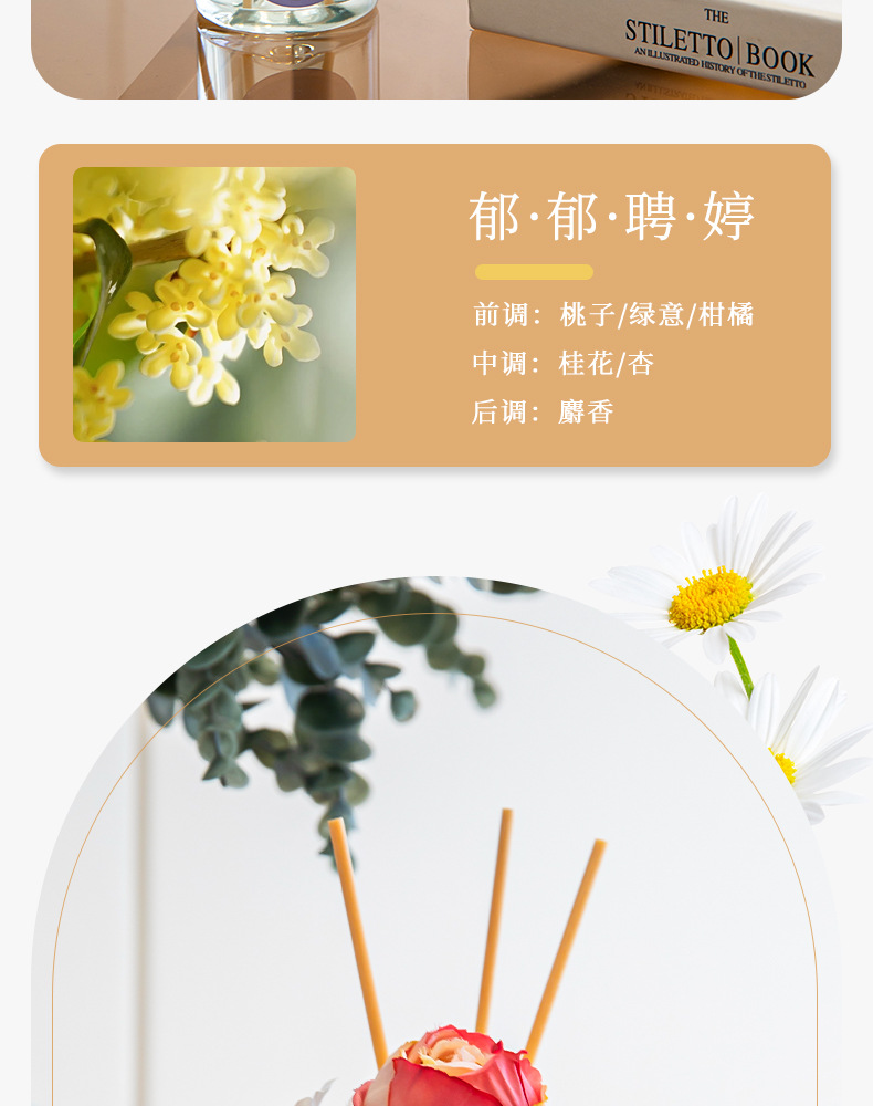 栀子花香薰精油家用伴手礼室内持久无火香薰便携卧室香氛卫生间详情7