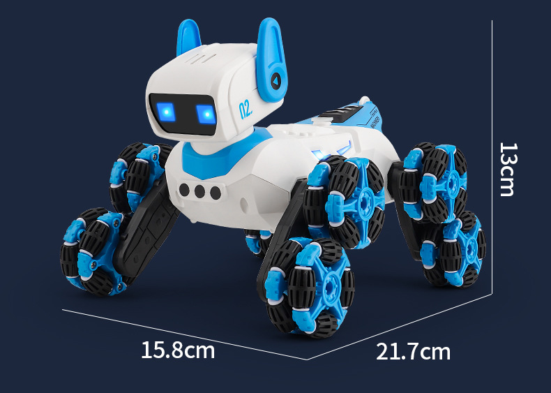 F01八轮特技智能双控机械狗喷雾摇头手势感应儿童玩具智能机器狗详情18