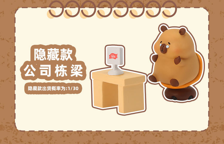 Capibara - I Love Going to Work Blind Box Cartoon Creative Desktop Display, Cute and adorable Resin Display Blind box pic 4