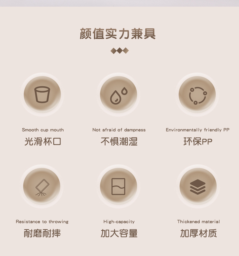 新款北欧莫兰迪漱口杯纯色简约轻奢牙刷杯情侣学生宿舍家用洗漱杯详情2