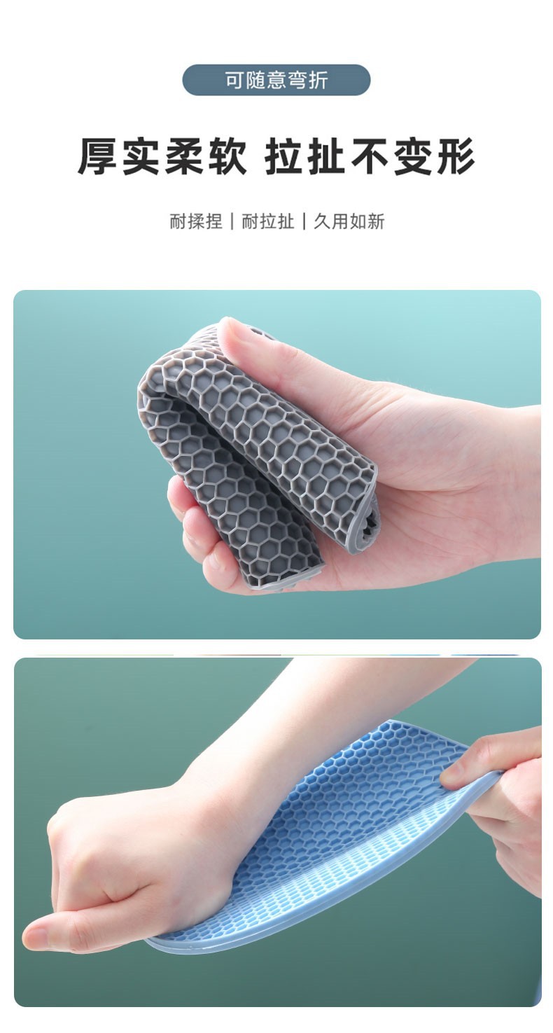 圆形硅胶砂锅垫蜂窝隔热垫餐桌垫硅胶杯垫防滑隔热厨房防烫耐高温详情6