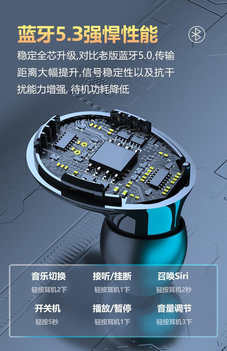 The cross-border bestseller M10 digital display screen, large battery life, long battery life, Bluetooth headphones, gaming style, touch control, high-quality audio headphones pic 14