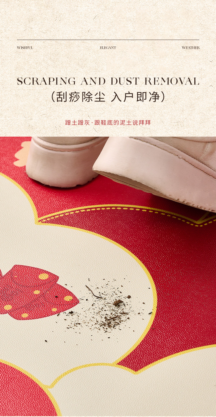 High-end floor mat for the entrance door, no-wash and dirt-resistant, pvc washable entrance mat, leather anti-slip mat for the entrance mat pic 13