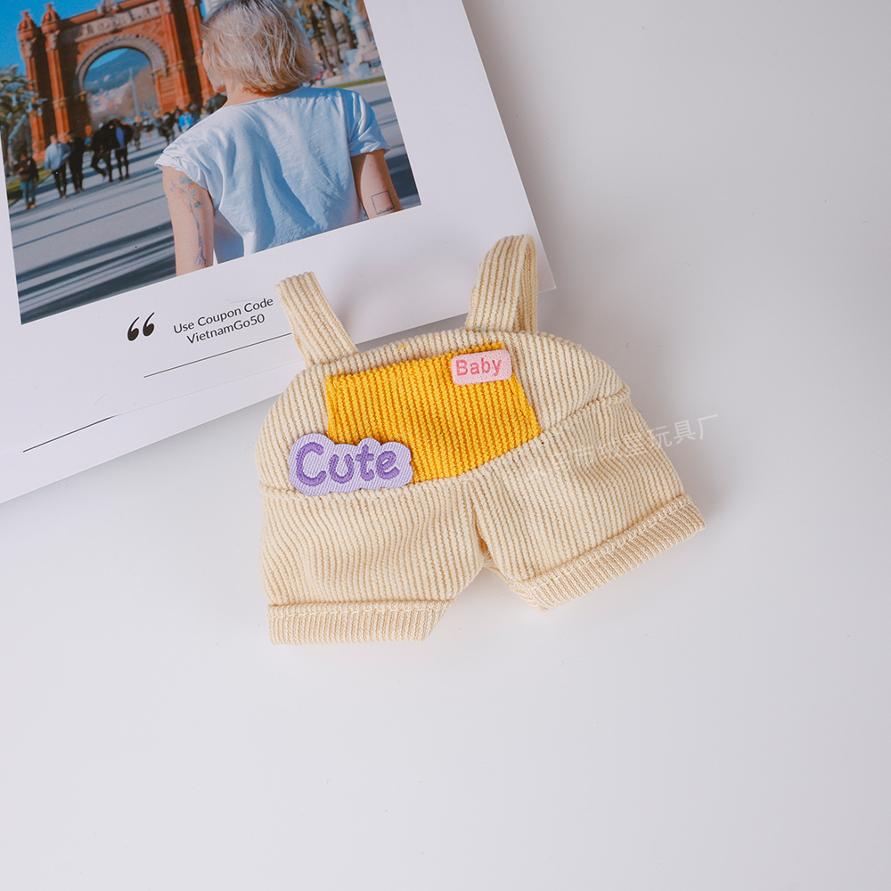 现货娃衣一二三代盲盒labub衣服蒙奇奇凯蒂猫咪娃娃衣卡通背带裤详情8