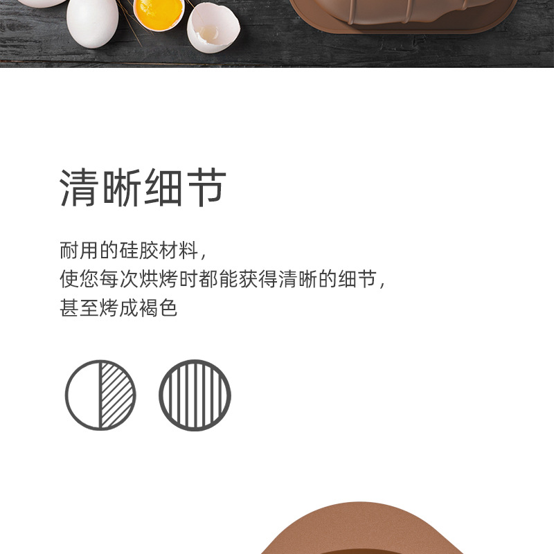 Silicone barbecue pan, large skull chocolate mold cake, skull head resin mask baking mousse pic 30