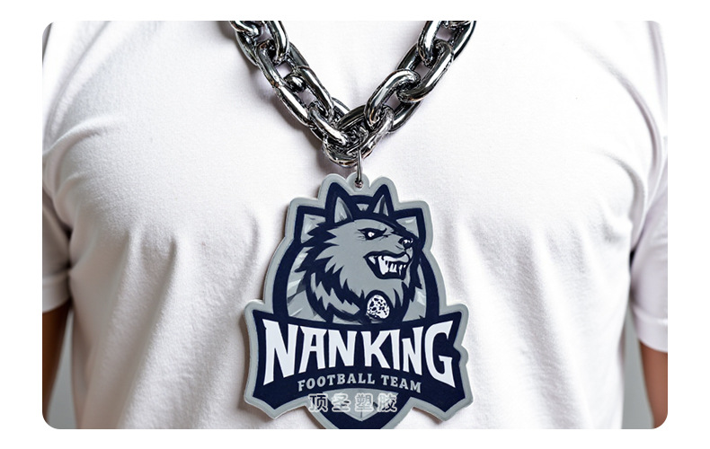 EVA吊坠大项链国际赛事球迷大奖牌吊坠项链全手工EVA贴片LOGO链条详情7