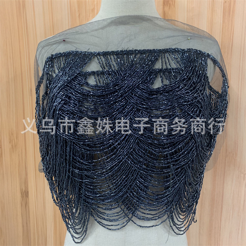 New tassel clothing, wedding dresses and evening gowns, handcrafted tassel applique garments pic 14