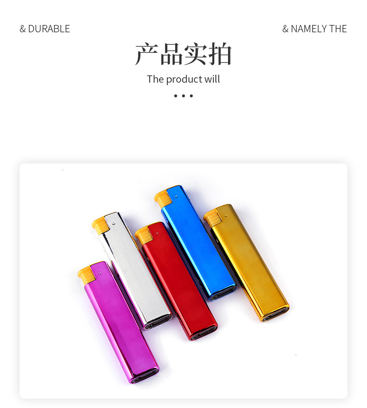 跨境可充气装金属外壳反光防风打火机直冲明火点烟器厂家现货详情10