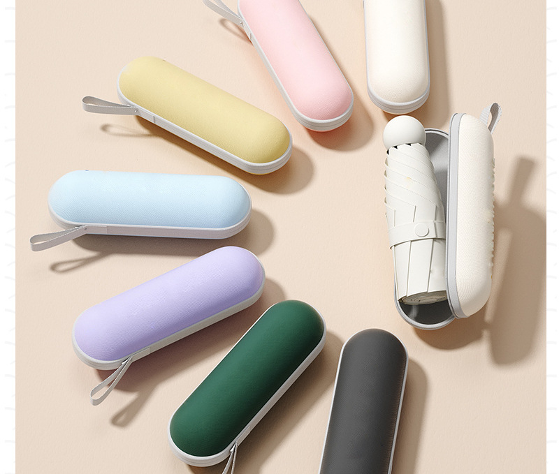 黑胶户外遮阳折叠礼品伞晴雨太阳伞 可定logo防晒胶囊五折广告伞详情13