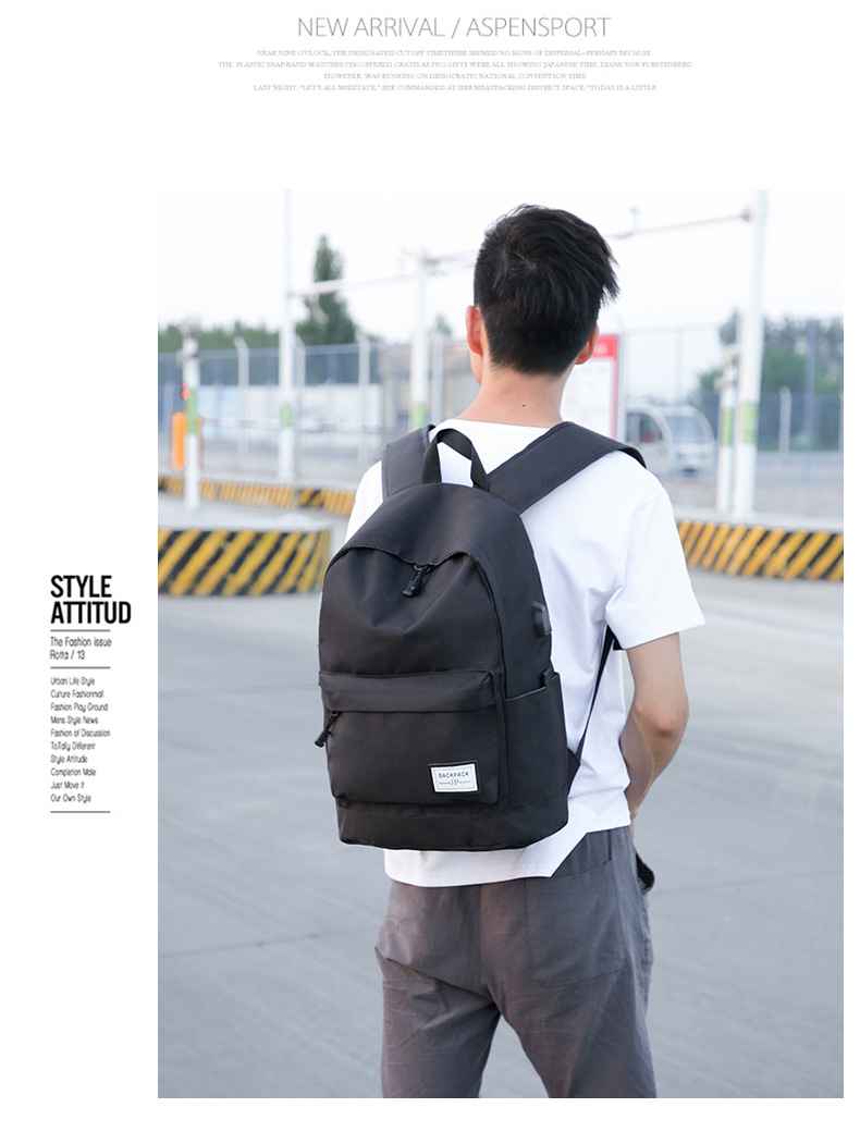 跨境书包小学生大容量简约背包男款2023新款时尚ins风双肩包外贸详情29