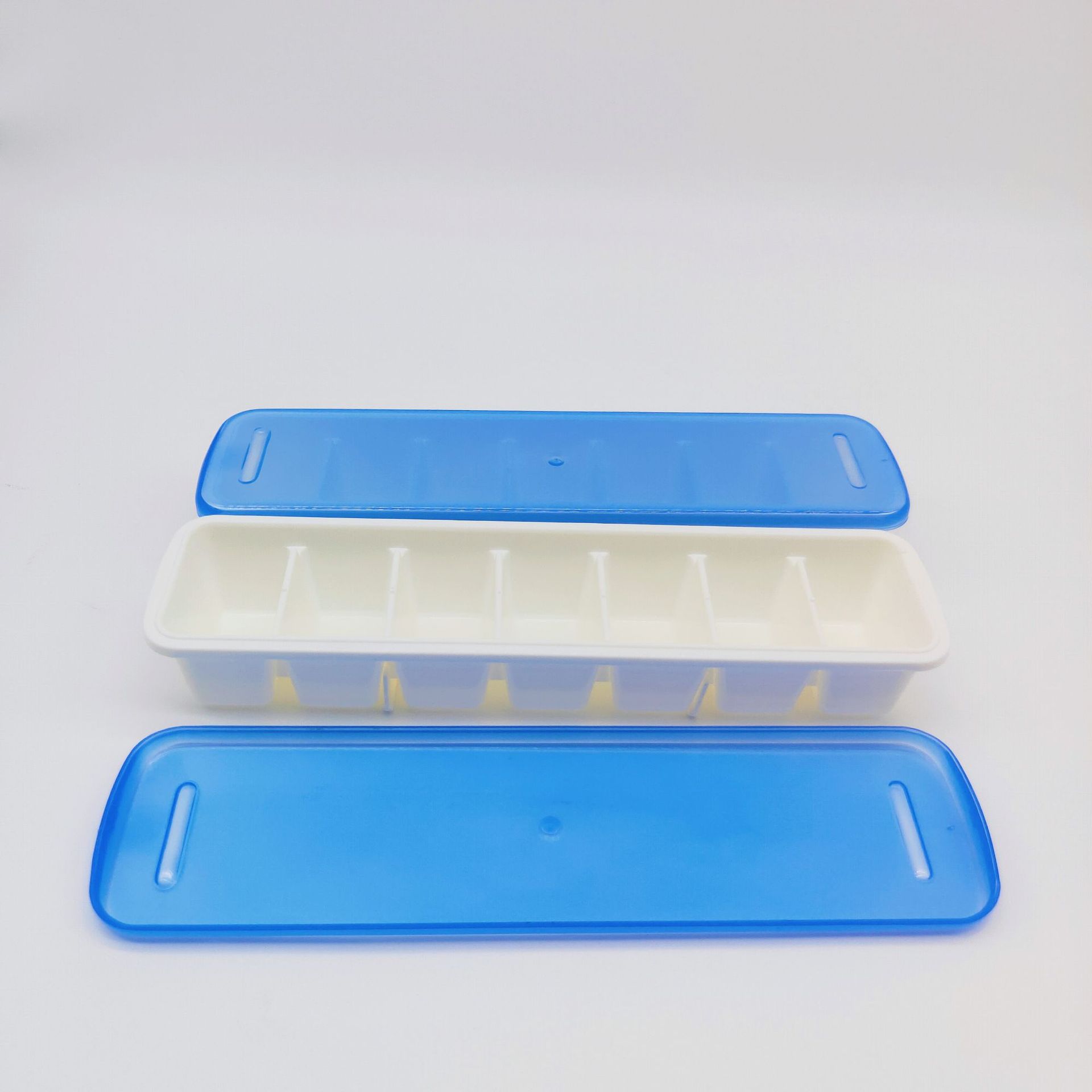 Home congeladores de hielo cubitos de hielo de plástico moldes de congelación máquina de hielo con tapas cajas de hielo cuadradas congeladores almacenamiento pic 7