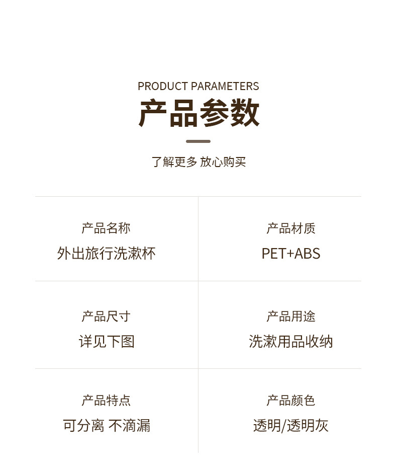 旅行洗漱杯套装旅游必备用品便携牙刷收纳盒洗漱包出差神器漱口杯详情1