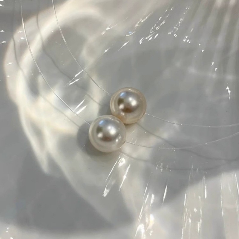 隐形鱼线仿珍珠项链女款夏季气质锁骨链轻奢小众颈饰批发饰品项链详情3