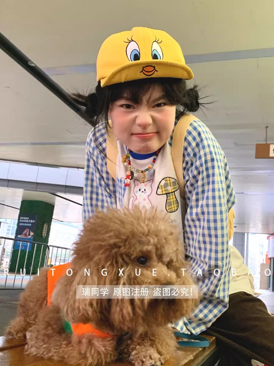 品牌【森多娜】棒球帽 鸭舌帽 韩国崔弟翠儿翻檐鸭舌帽子可爱小黄鸭刺绣翠迪棒球帽详情4