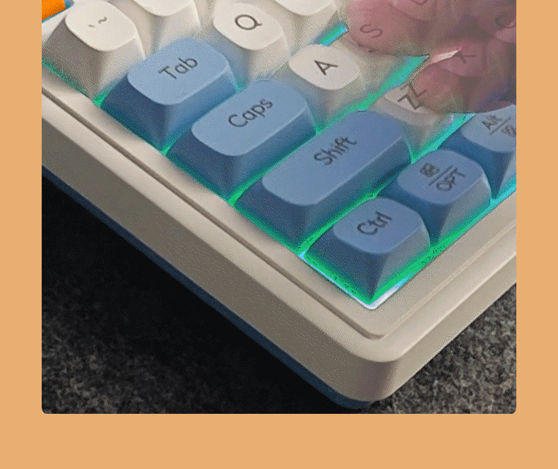 Wolf Path L98 Wired RGB high appearance level three-mode keyboard for competitive gaming, office typing, wireless membrane silent keyboard pic 9