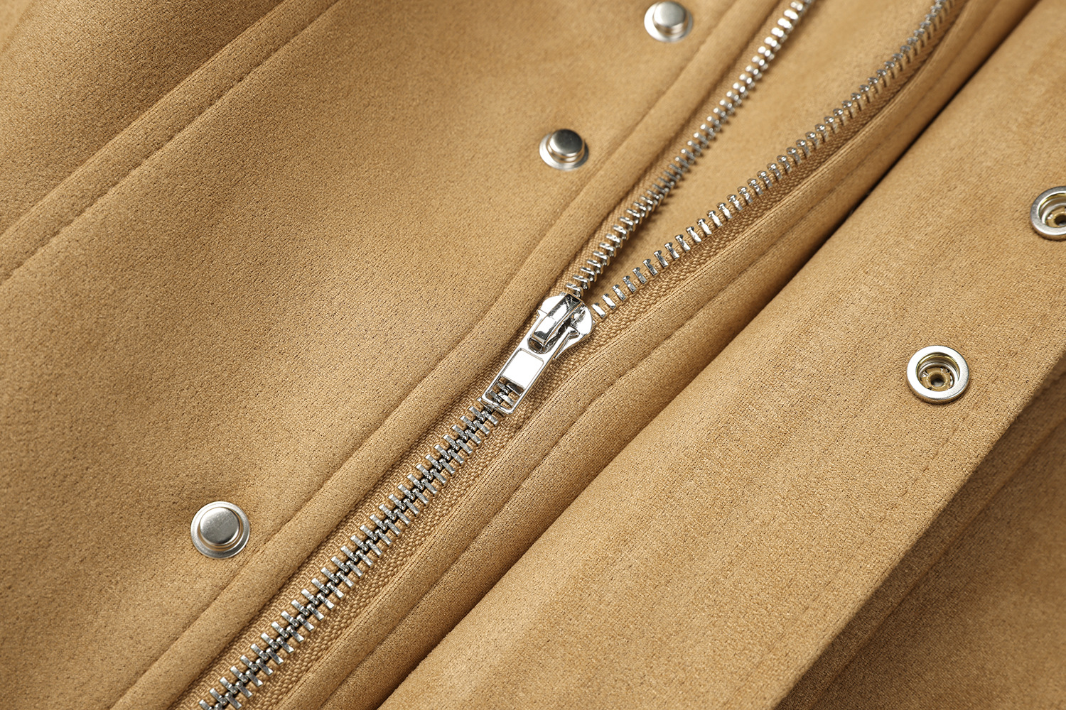 MUYU 卡其色小众设计感麂皮绒夹克女春季新款宽松翻领短外套详情8