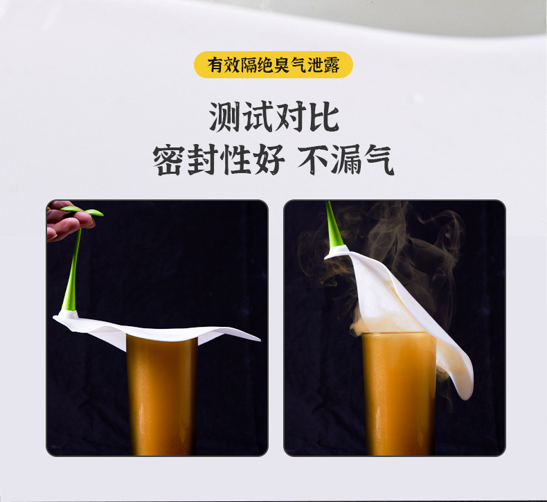 Cute bean sprout shaped floor drain, toilet floor drain, anti-insect and anti-odor cover, silicone anti-insect and anti-cross-odor floor drain cover, a magic tool pic 5