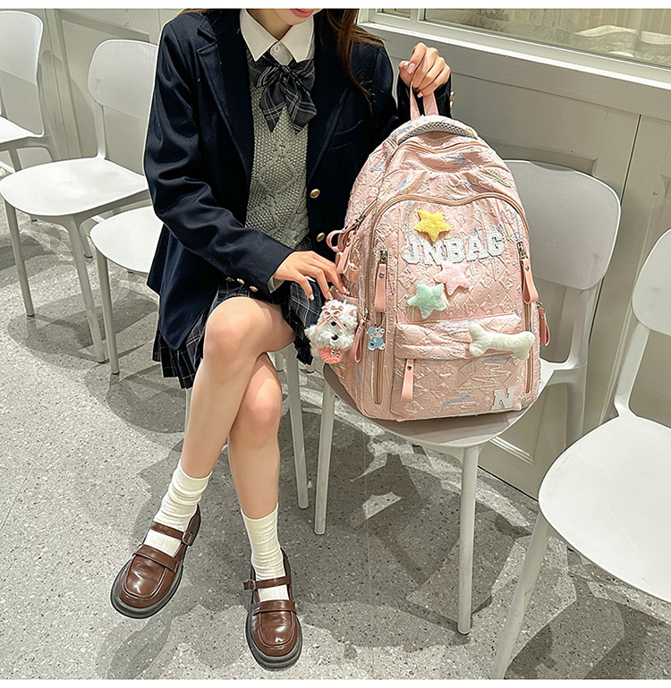 High appearance level schoolbag for junior high school girls, cute and lightweight backpack for primary school students, and large-capacity backpack for senior high school students pic 36
