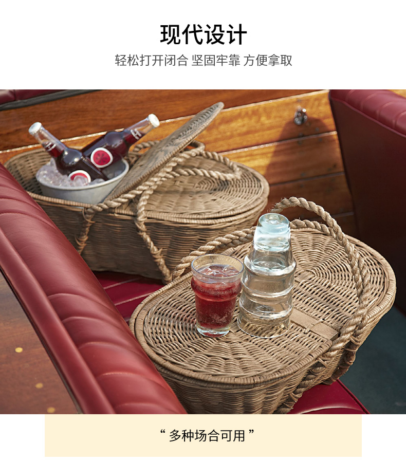 Hand-held basket, wicker and willow weaving, creative hand-woven small, rural picking, home storage and decoration basket, picking basket pic 4