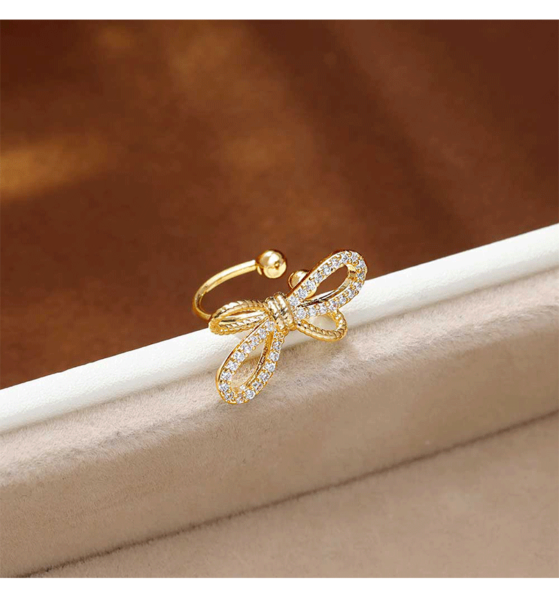 Hyacinth no piercings, must-fit ear bone clips, niche design, high-end earrings, fashionable, light luxury, exquisite bow, elegant earrings for women pic 9