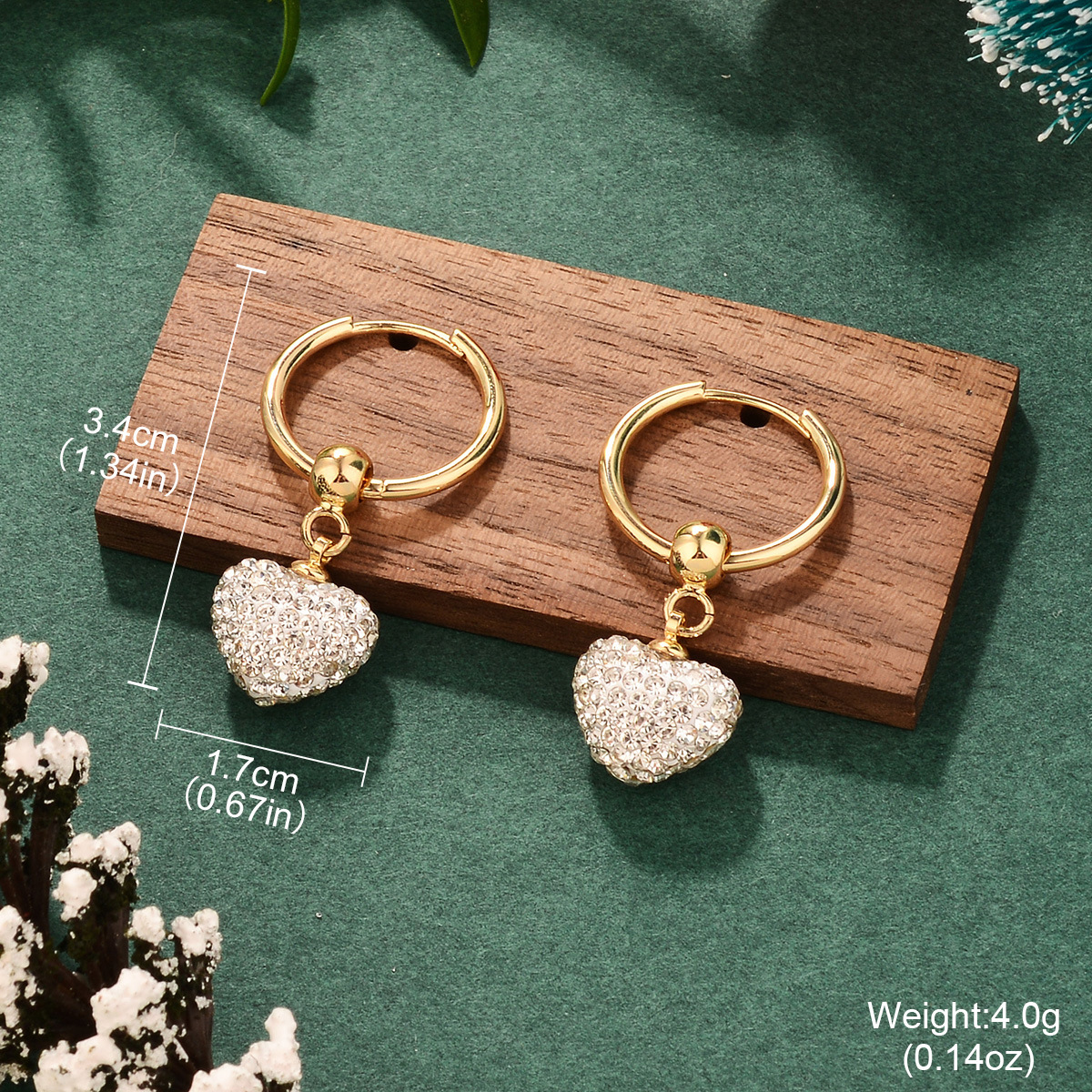 Christmas light luxury and unique heart-shaped tassel earrings, a new exquisite and Instagram-style fashion accessory for the autumn and winter of 2024 pic 22