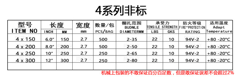 扎带尼龙扎带厂家大量批发加粗大号捆绑塑料扎带耐寒工业级速线带详情20