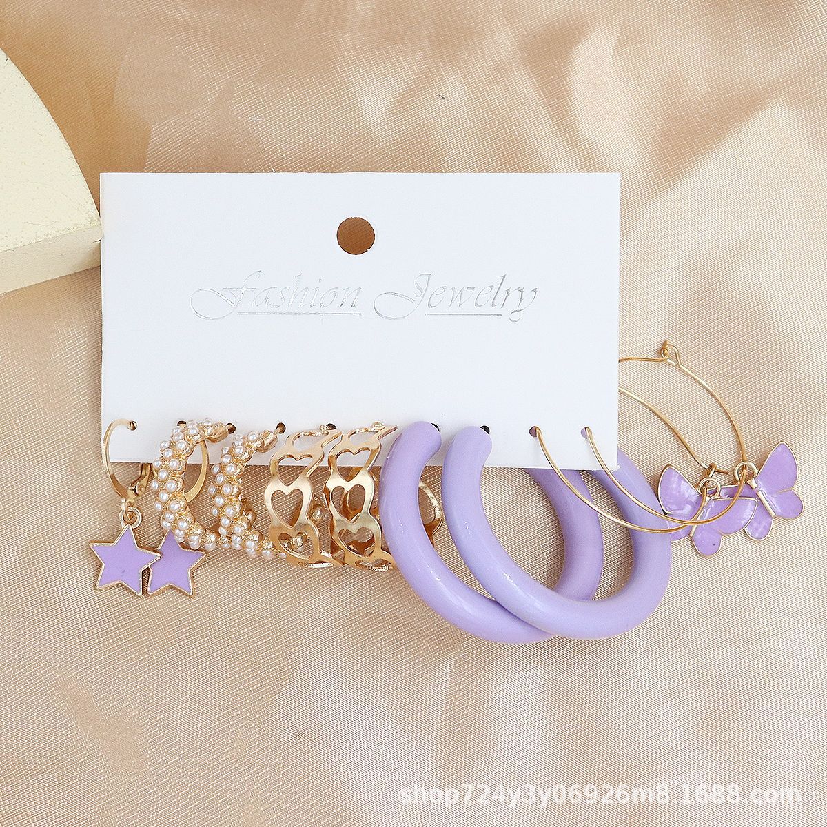 欧美跨境热卖新款简约个性ins风耳环套装气质百搭卡装耳饰批发详情12