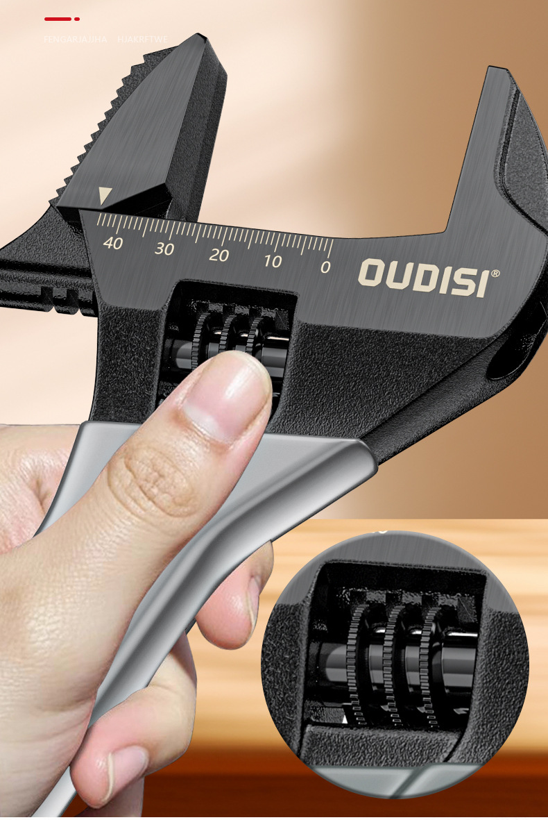 Otis short-handle multi-functional adjustable wrench, kitchen and bathroom disassembly and assembly high-torque bathroom short-handle adjustable wrench pic 22