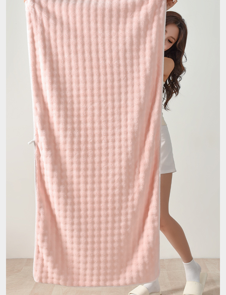 Wholesale of cross-border bubble fleece bath towels, thickened and enlarged coral fleece towels, absorbent and soft face towel sets pic 21