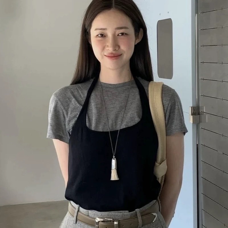 Lema*车静媛同款毛刷子项链ins小众设计高级感复古刷子长款毛衣链详情6