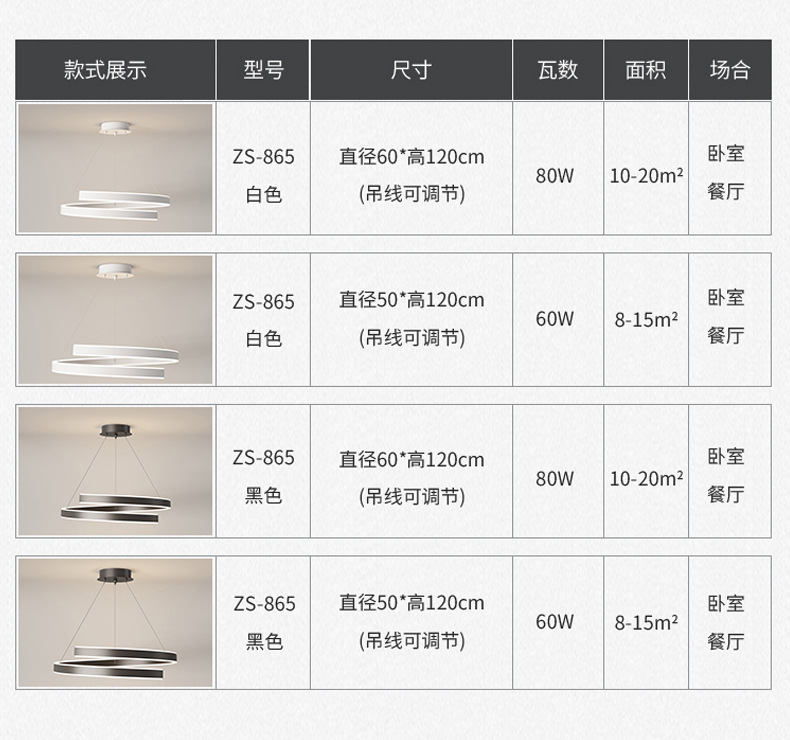 客厅吊灯主灯网红极简轻奢后现代简约大气餐厅灯卧室灯全光谱智能详情27