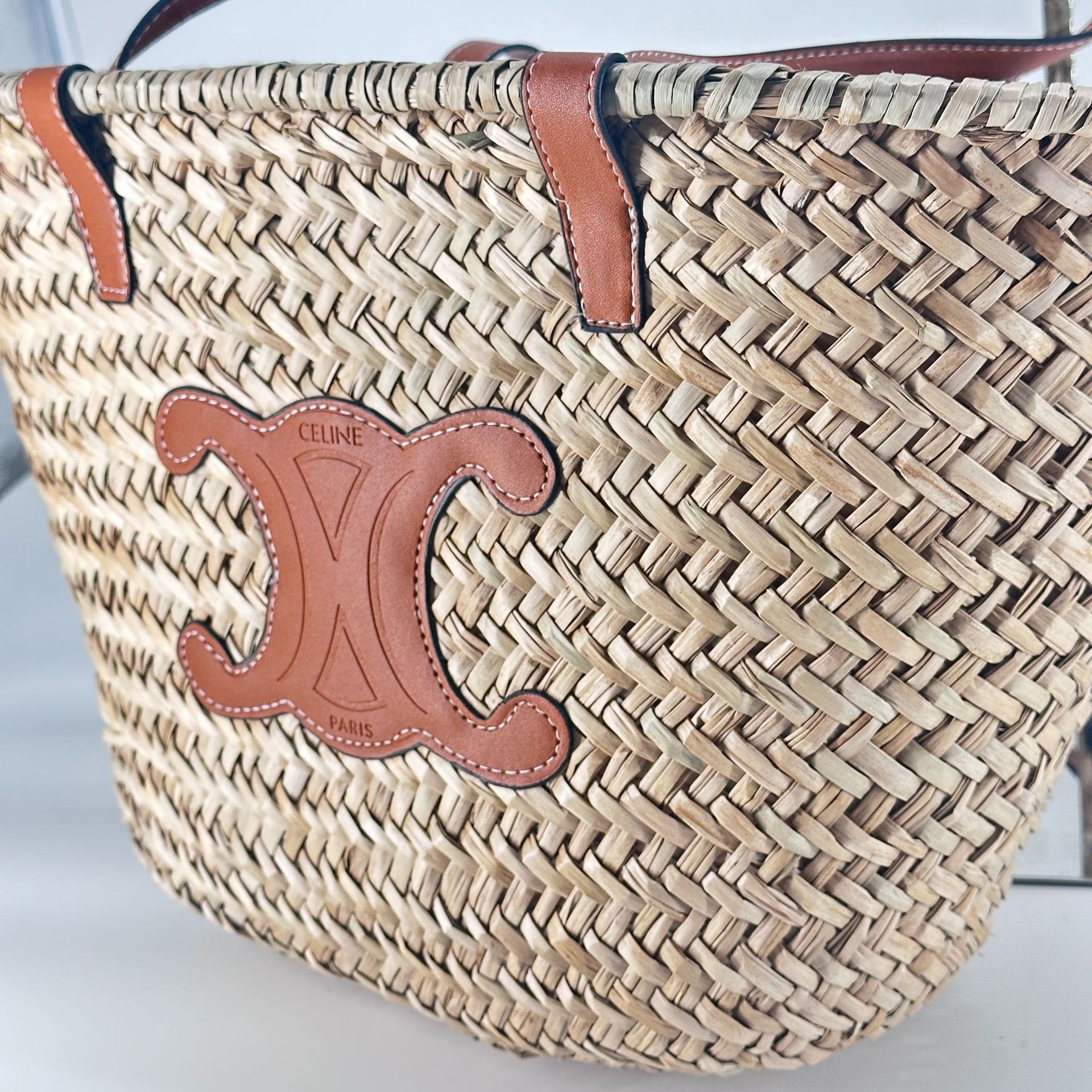 24年草编大容量单肩包度假旅行沙滩包手工编织包拍照打卡包托特包详情5