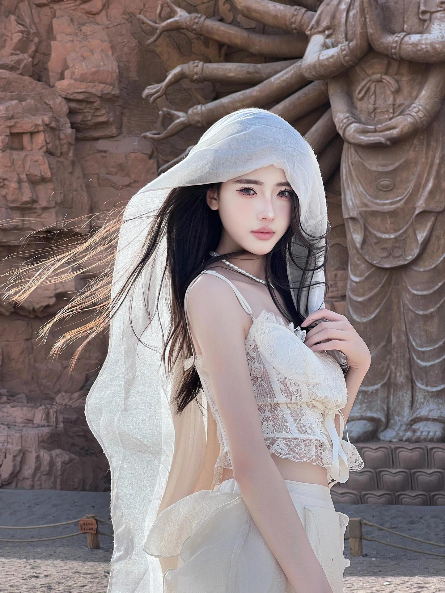 超大防晒丝巾迪拜清真寺沙漠旅游拍照头巾雪纺民族风披肩围巾女详情16