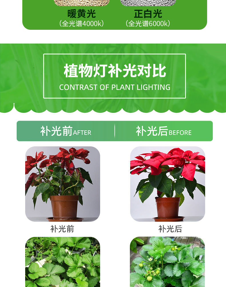 led sunlight-imitating flower and green plant supplementary lighting, indoor balcony potted plant floor-standing full-spectrum growth lamp pic 9