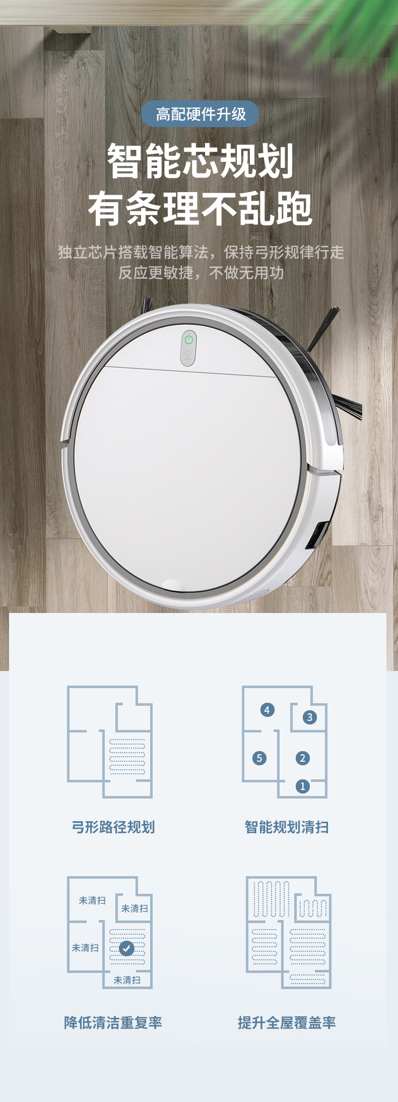 Intelligent sweeping robot, household automatic recharging, voice-controlled sweeping, suction and mopping all-in-one vacuum cleaner, lazy person cleaning machine pic 10