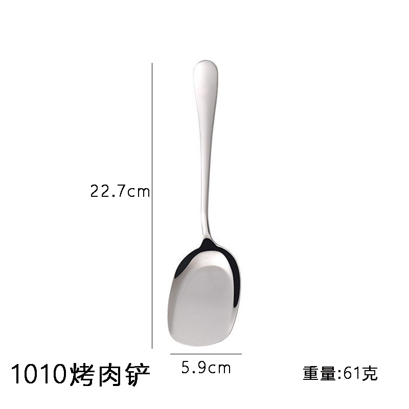 304不锈钢公用勺 自助餐家庭分菜大公勺酒店餐具大号长柄公用勺子详情10