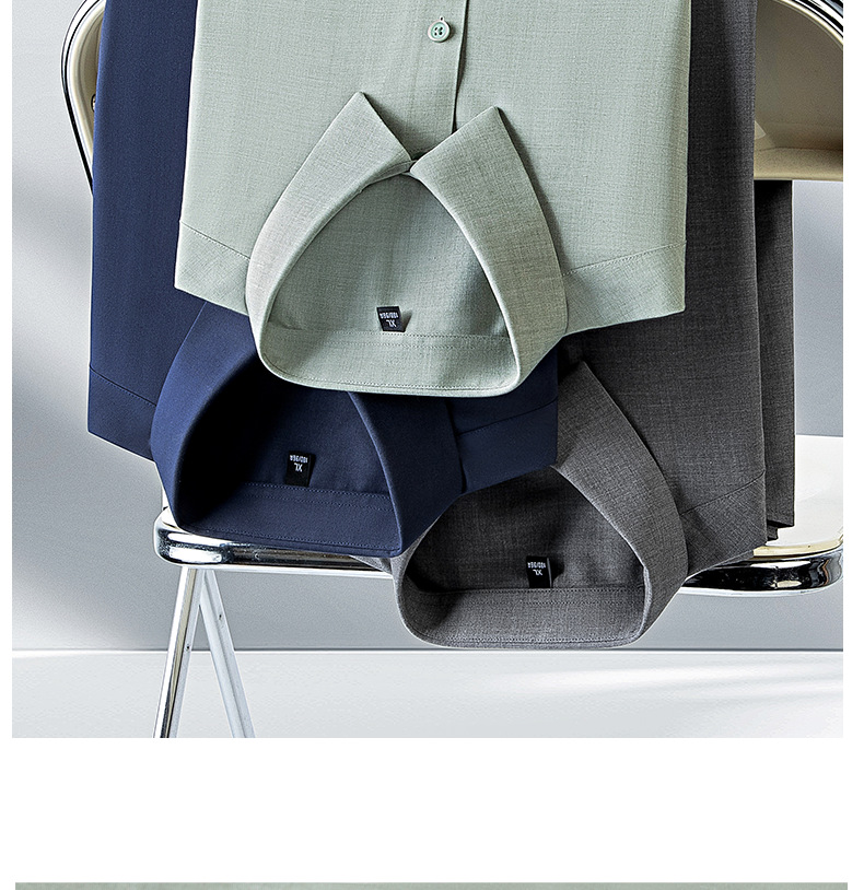 Modal Ice Silk shirt for men, short-sleeved, wrinkle-free, cool summer white shirt, high-end, seamless business formal wear pic 13