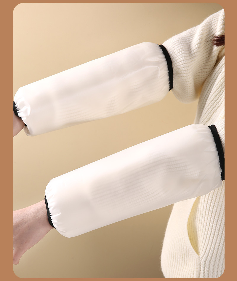 防水袖套 家用秋冬季透明套袖厨房防油工作羽绒服防脏成人护袖详情13