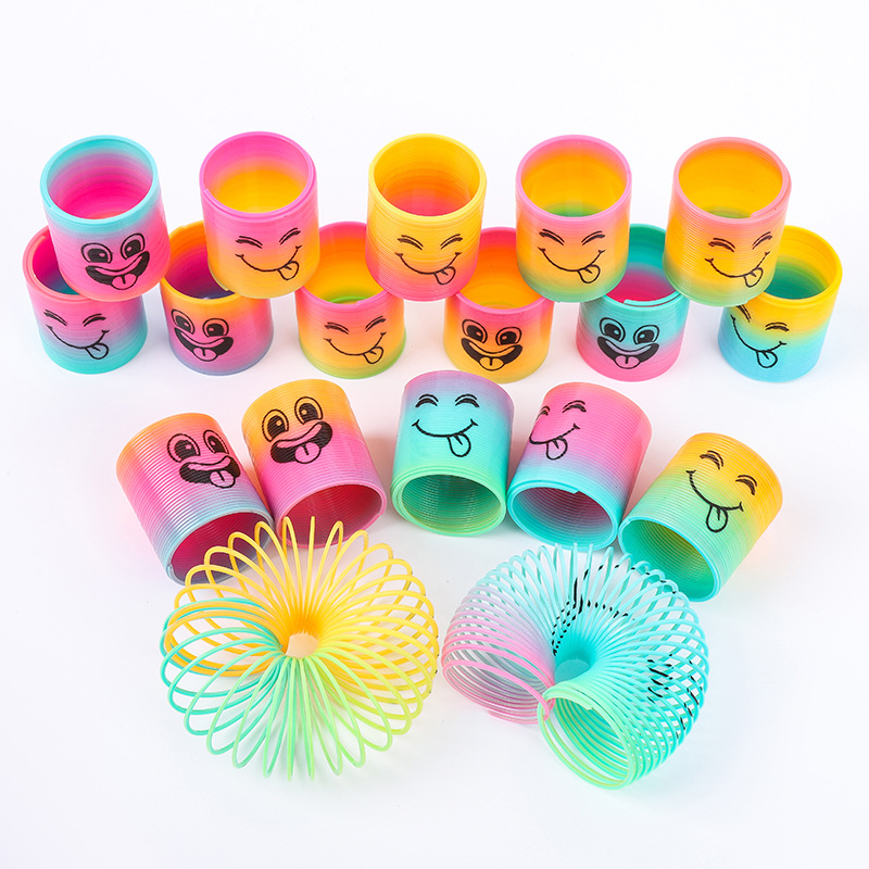 魔力彩虹圈迷你笑脸3.2x3.5CM叠叠乐七彩弹簧圈儿童玩具工厂批发详情26