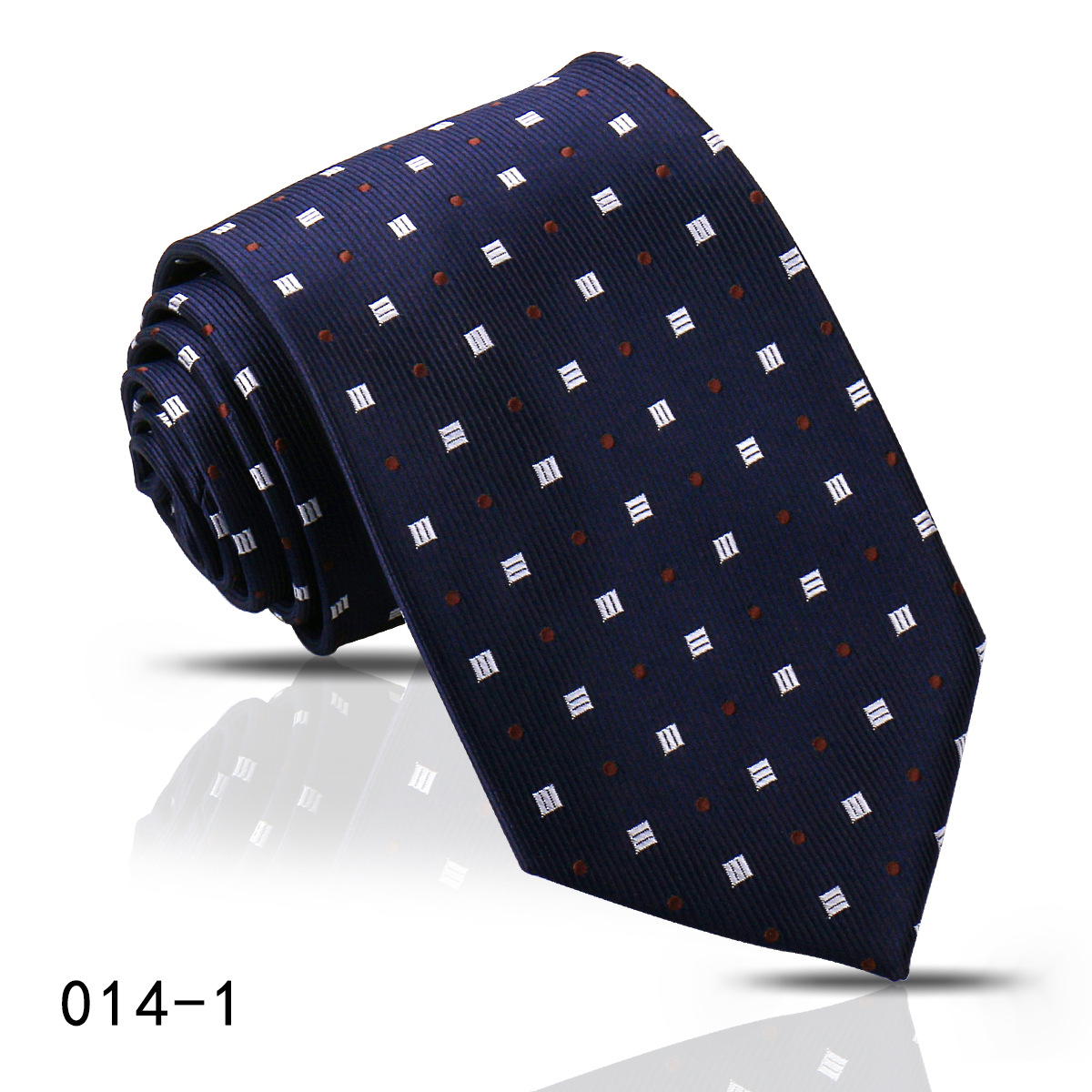 男士商务职业条纹领带8CM高级感蓝色藏青手打衬衣搭配嵊州现货详情42