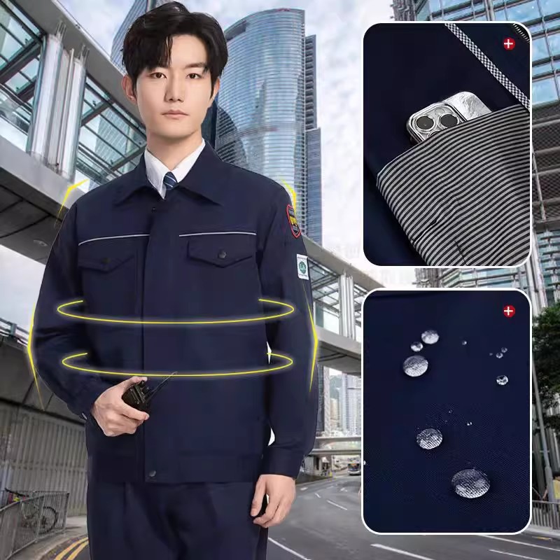 防静电防酸碱工作服套装长袖耐磨劳保汽修车间工厂服专业绣字印字详情6