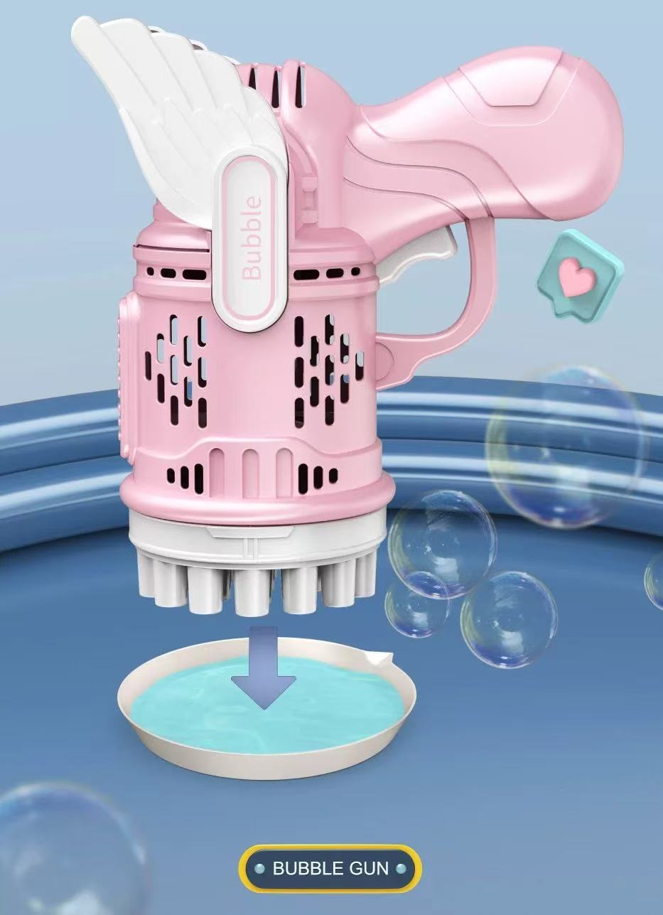 23-hole Angel bubble gun, fully automatic bubble-blowing electric toy, popular handheld bubble machine, birthday gift for boys and girls pic 11