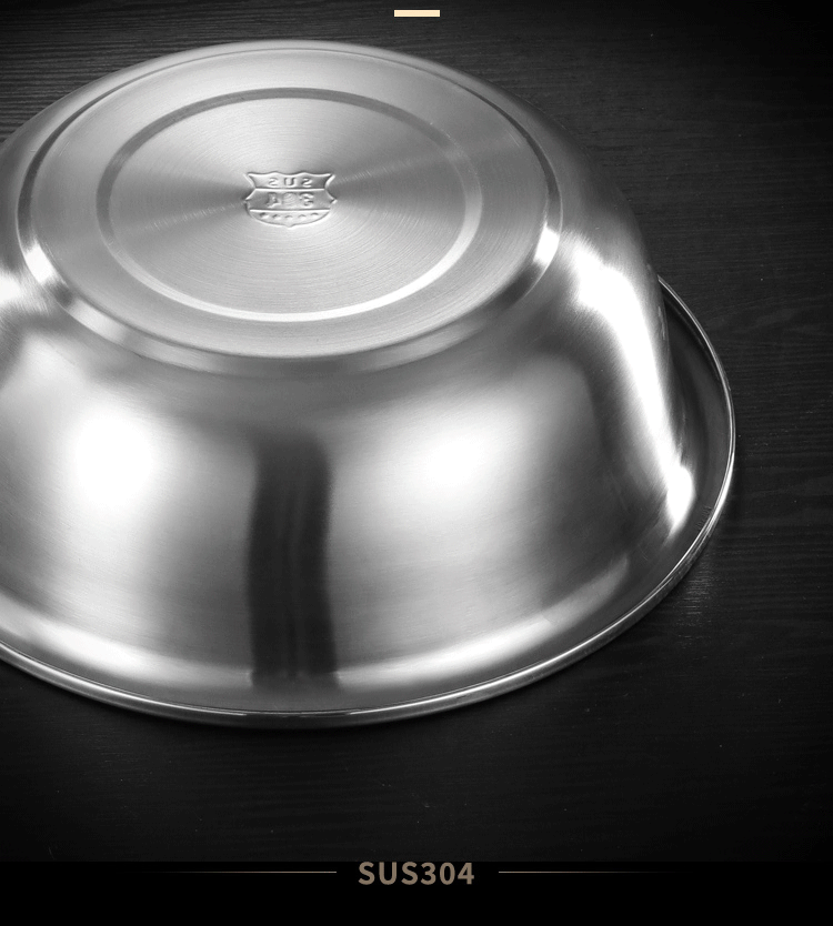 食品级304深斗盆圆型大盆洗菜盆大尺寸商用斗盆不锈钢盆反边斗盆详情11