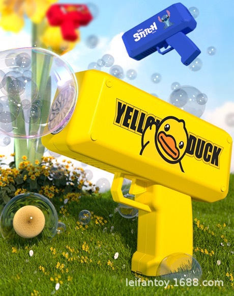 The new cross-border Minions Kuromi bubble gun toy is a handheld bubble gun that has become a hit online. It is fully automatic and multi-shaped pic 2