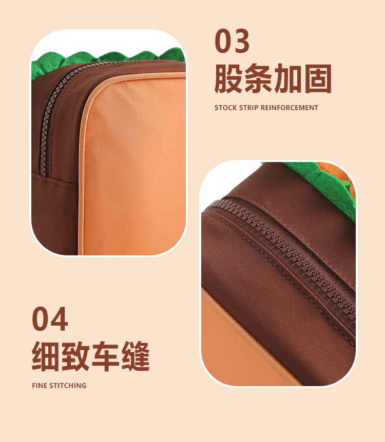 跨境卡通萌趣吐司塔可化妆包防水旅行收纳包便携出差牛津布收纳包详情14