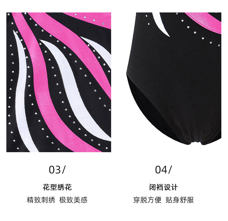 定 制外贸新款演出比赛服练功服女童 芭蕾服 体操服 跳舞服详情5