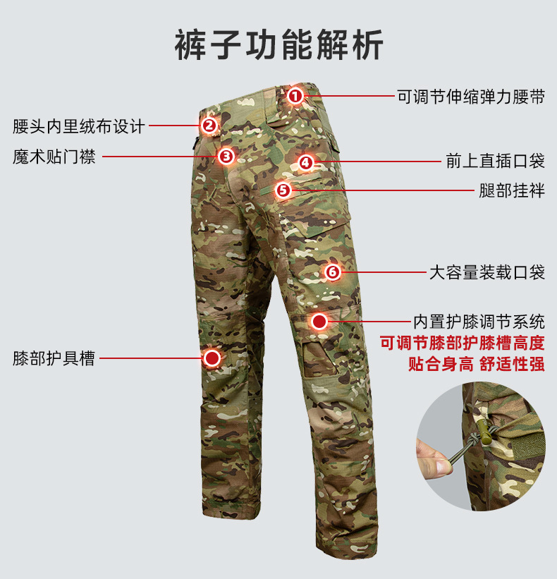 春秋战术作训服G4蛙服套装防泼水弹力透气长袖蛙人服批发详情6