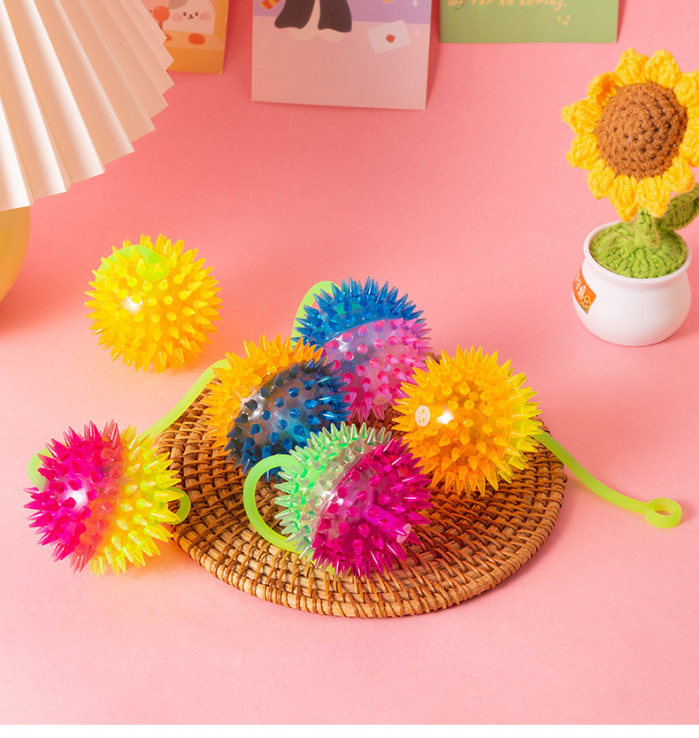 六一节礼物小礼品弹力球摆摊玩具夜光跳跳球发光球类带绳按摩球详情12